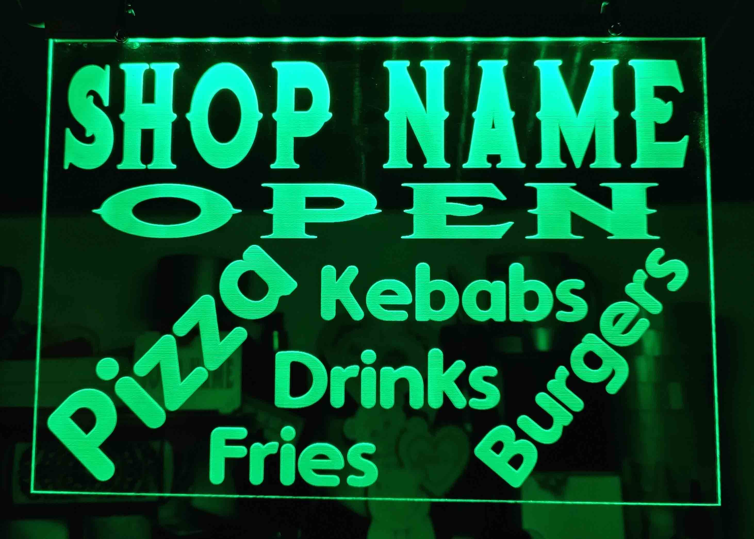 Light up shop name led sign